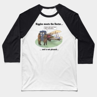 Biggles Meets the Doctor Baseball T-Shirt